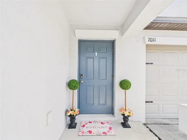 a front view of a house