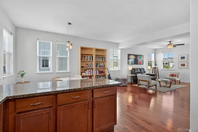 a kitchen with granite countertop lots of counter top space