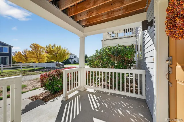 a view of a street with sitting area