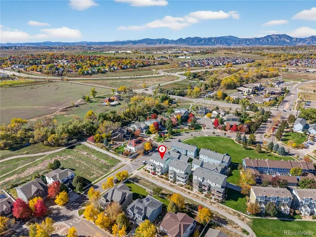 an aerial view of a city