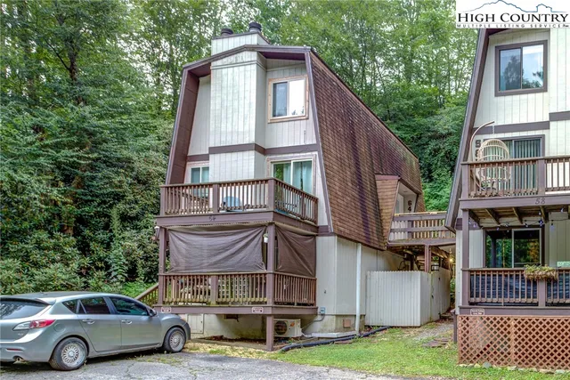 a view of a balcony with an outdoor space