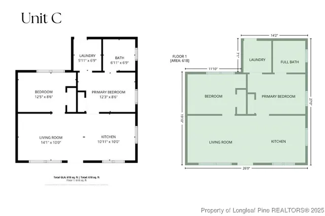 a view of a house with a yard covered in forest