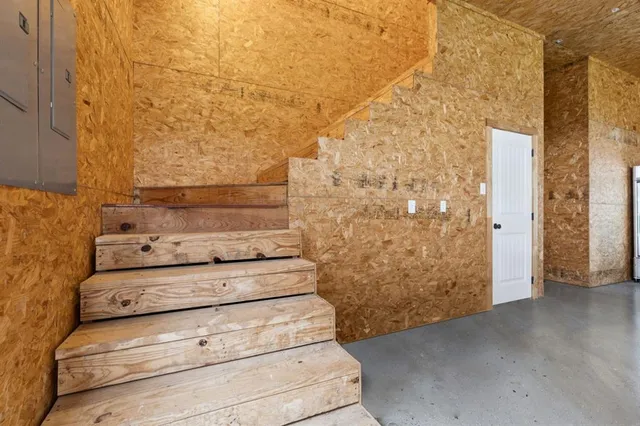 a view of a bathroom with shower