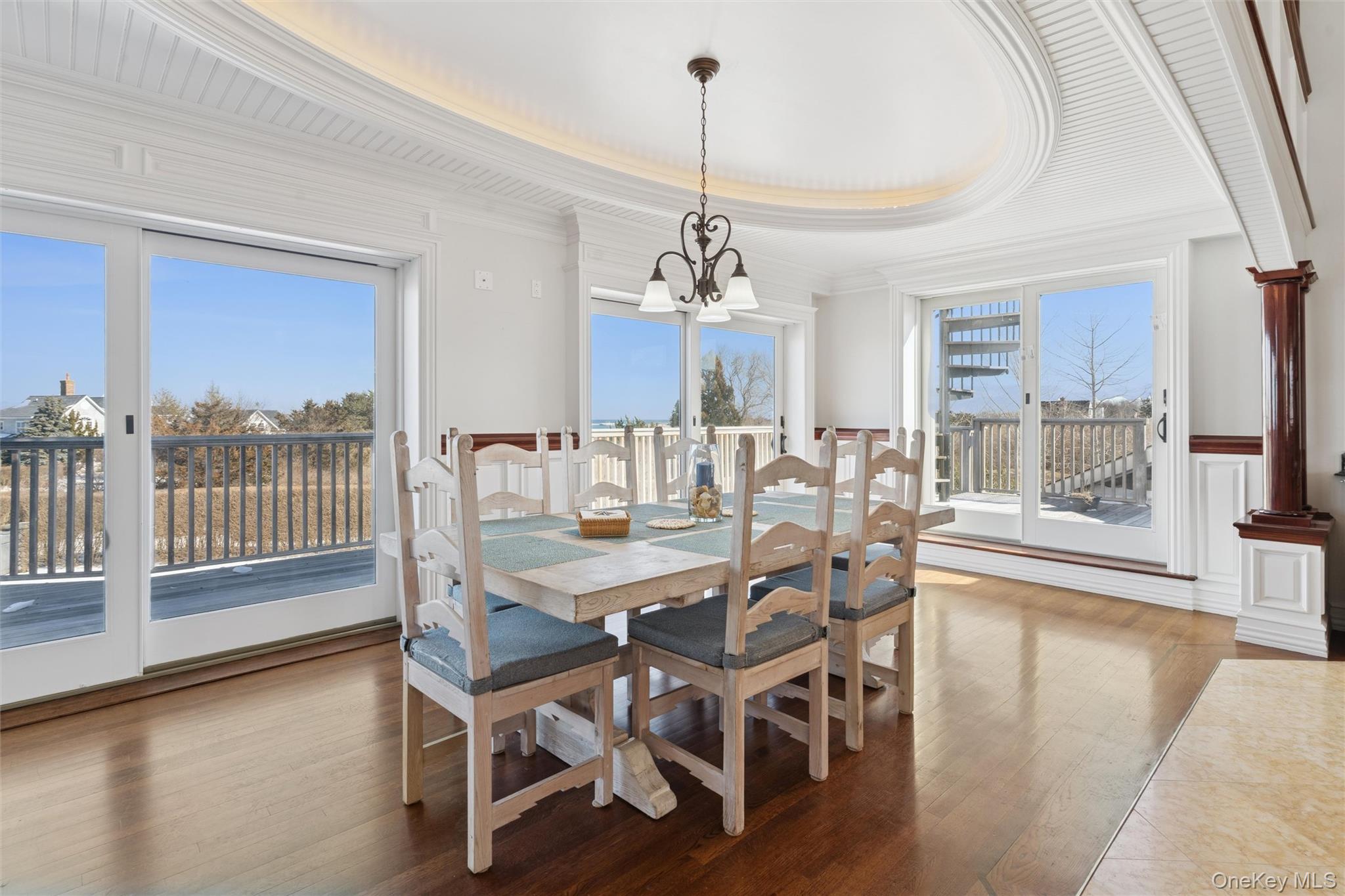 1680 Lands End Road Orient, NY 11957 - Photo 22 of 50 Formal Dining Room Opens to Back Deck with Outstanding Views