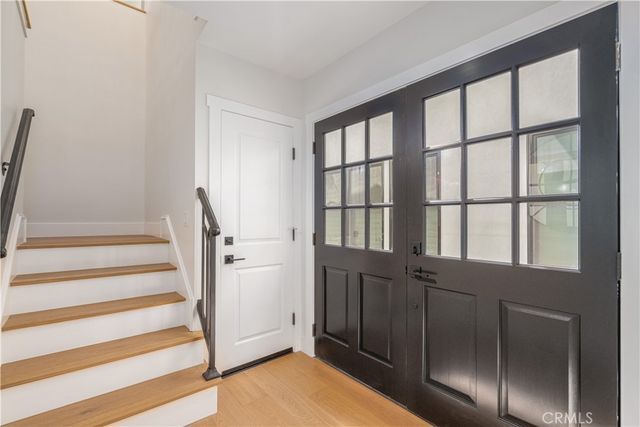 a view of an entryway with staircase