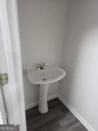 a small space with a sink