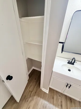 a bathroom with a sink