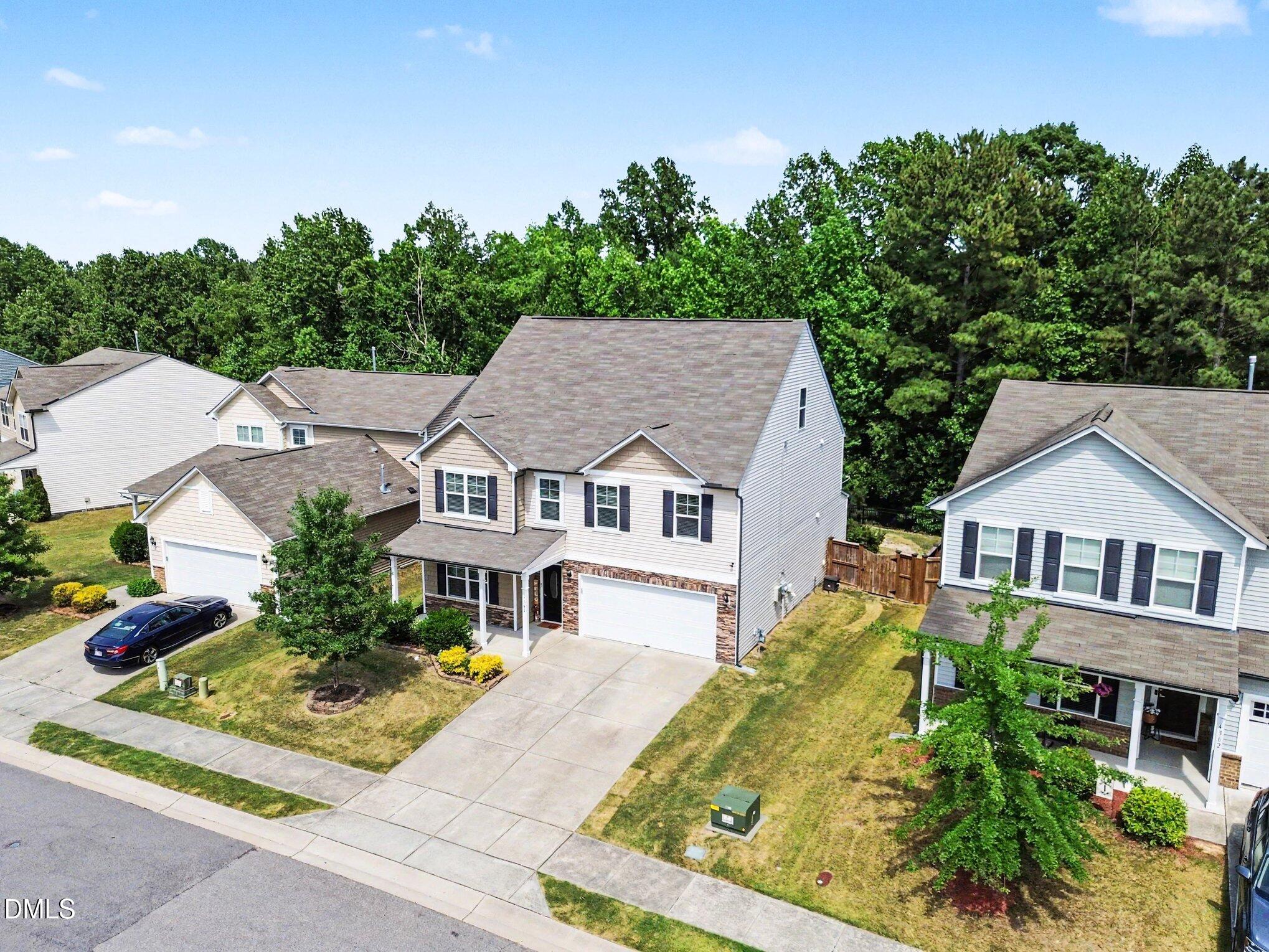 4366 Auburn Hills Drive Raleigh, NC 27616 - Photo 2 of 40 aerial view of a house with a garden