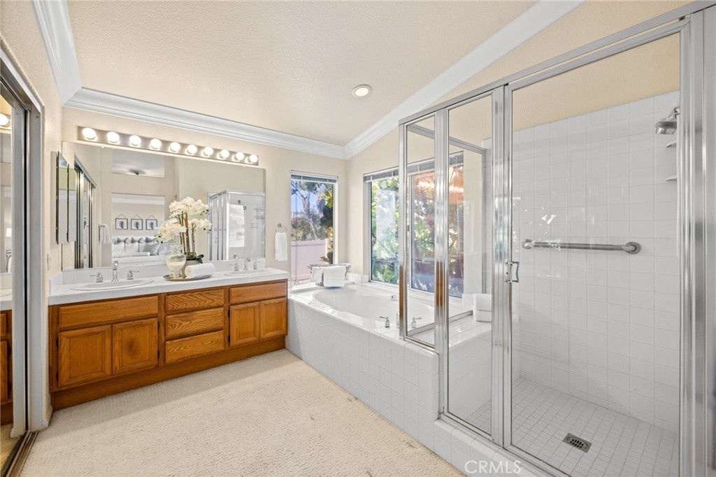 5118 Avenida De La Plata Oceanside, CA 92057 - Photo 22 of 42 a bathroom with a tub sink shower and mirror