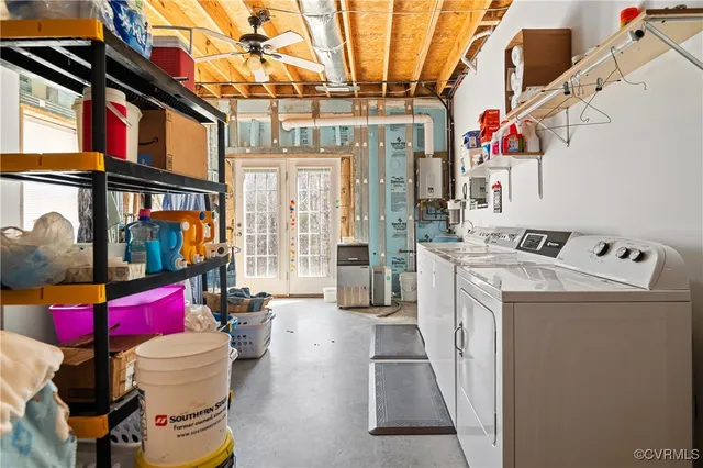 a view of storage and utility room