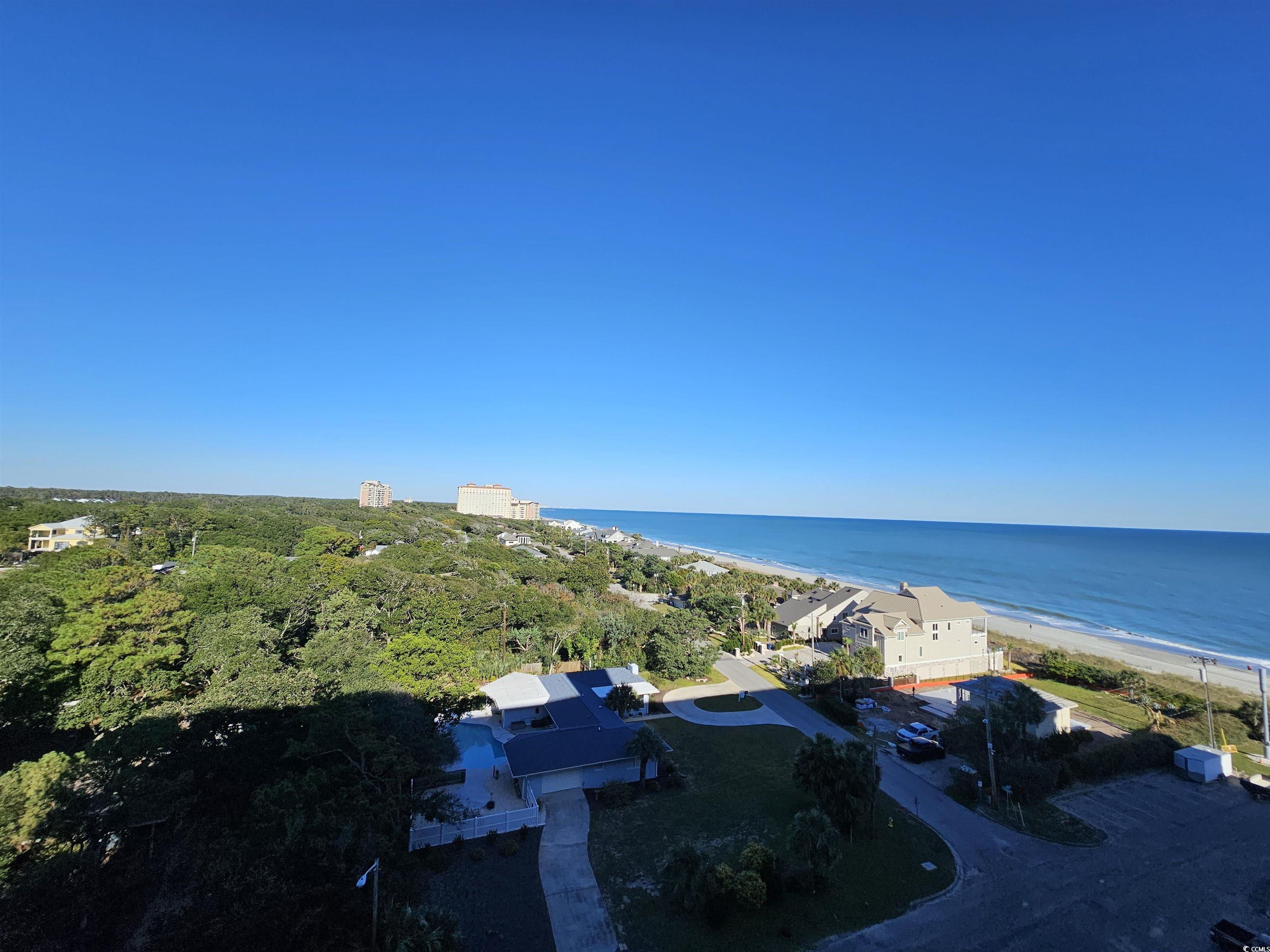 201 77th Avenue North, Unit 1025 Myrtle Beach, SC 29572 - Photo 12 of 36 Drone / aerial view of waterfront with a beach