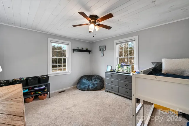 a workspace with furniture and windows