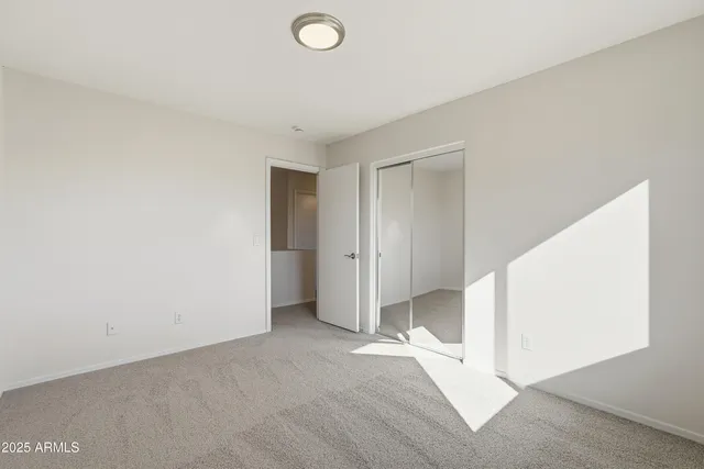 a view of a room with closet