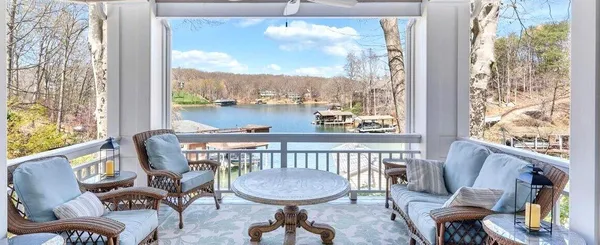 a front view of a house with a ocean view