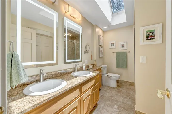 a view of a balcony with city view