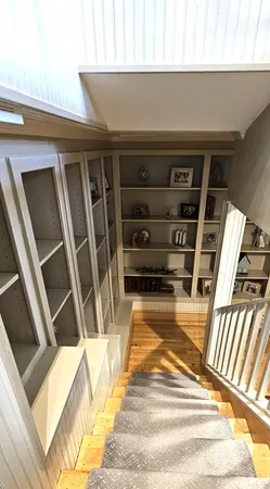 a view of a yard with a mountain