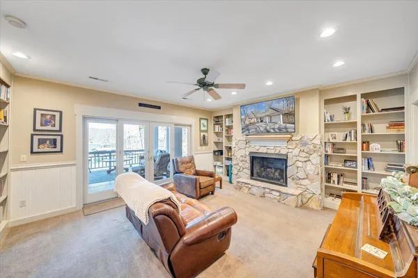 an aerial view of multiple house