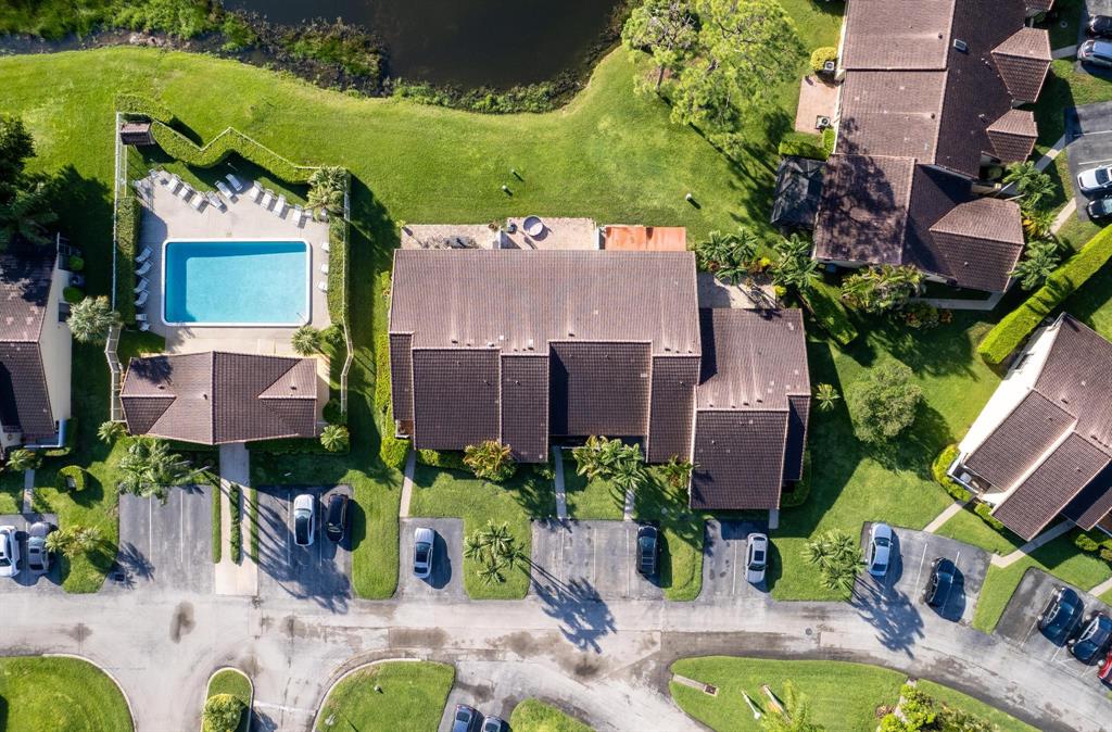 6734 Bridlewood Court, Unit 6734 Boca Raton, FL 33433 - Photo 36 of 42 an aerial view of house with yard swimming pool and outdoor seating