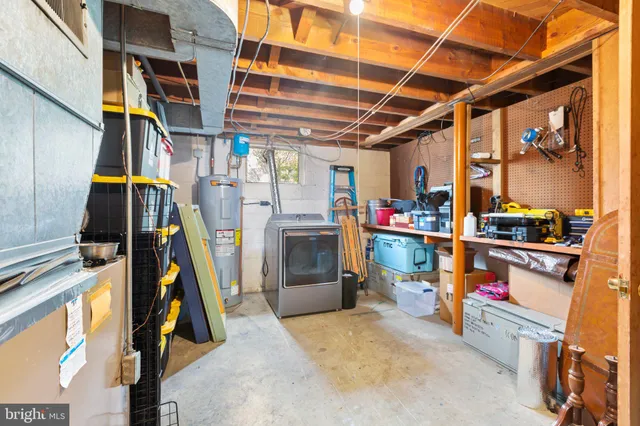 a storage room with washer and dryer