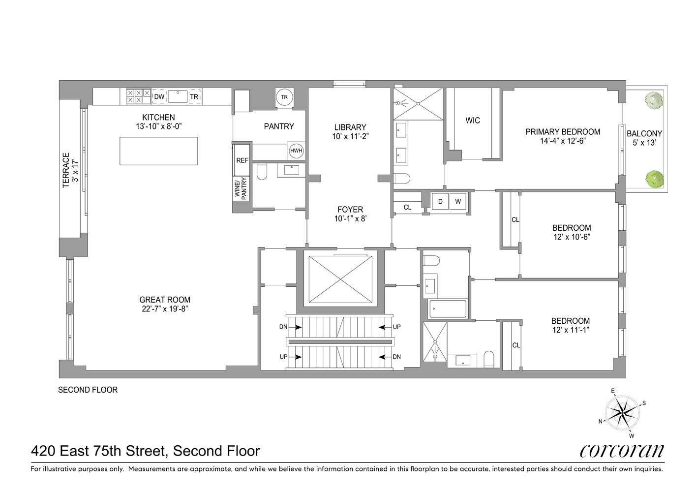 420 East 75th Street, Unit 2 Manhattan, NY 10021 - Photo 22 of 22 a black and white photo of a picture of a floor