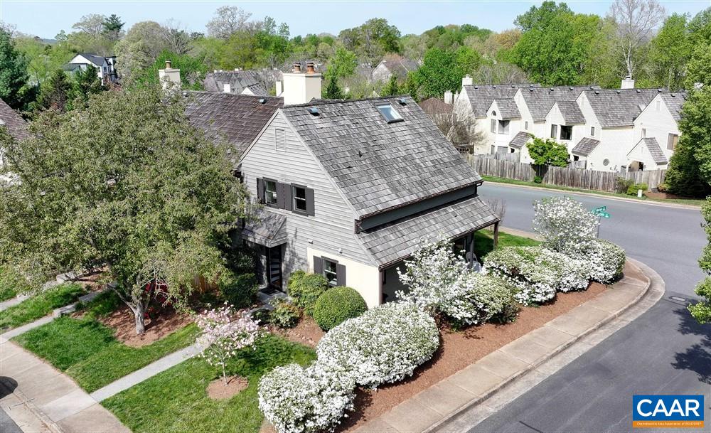 700 Merion Greene Charlottesville, VA 22901 - Photo 3 of 40 an aerial view of a house with a yard and garden