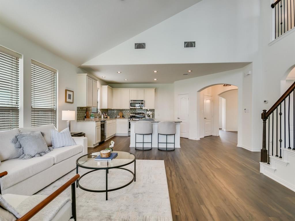 736 Bonnet Boulevard Georgetown, TX 78628 - Photo 2 of 27 a living room with furniture and kitchen view
