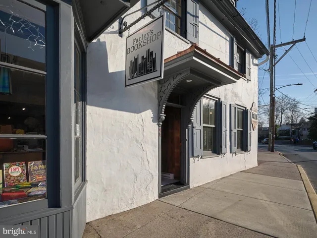 a view of a building with a street