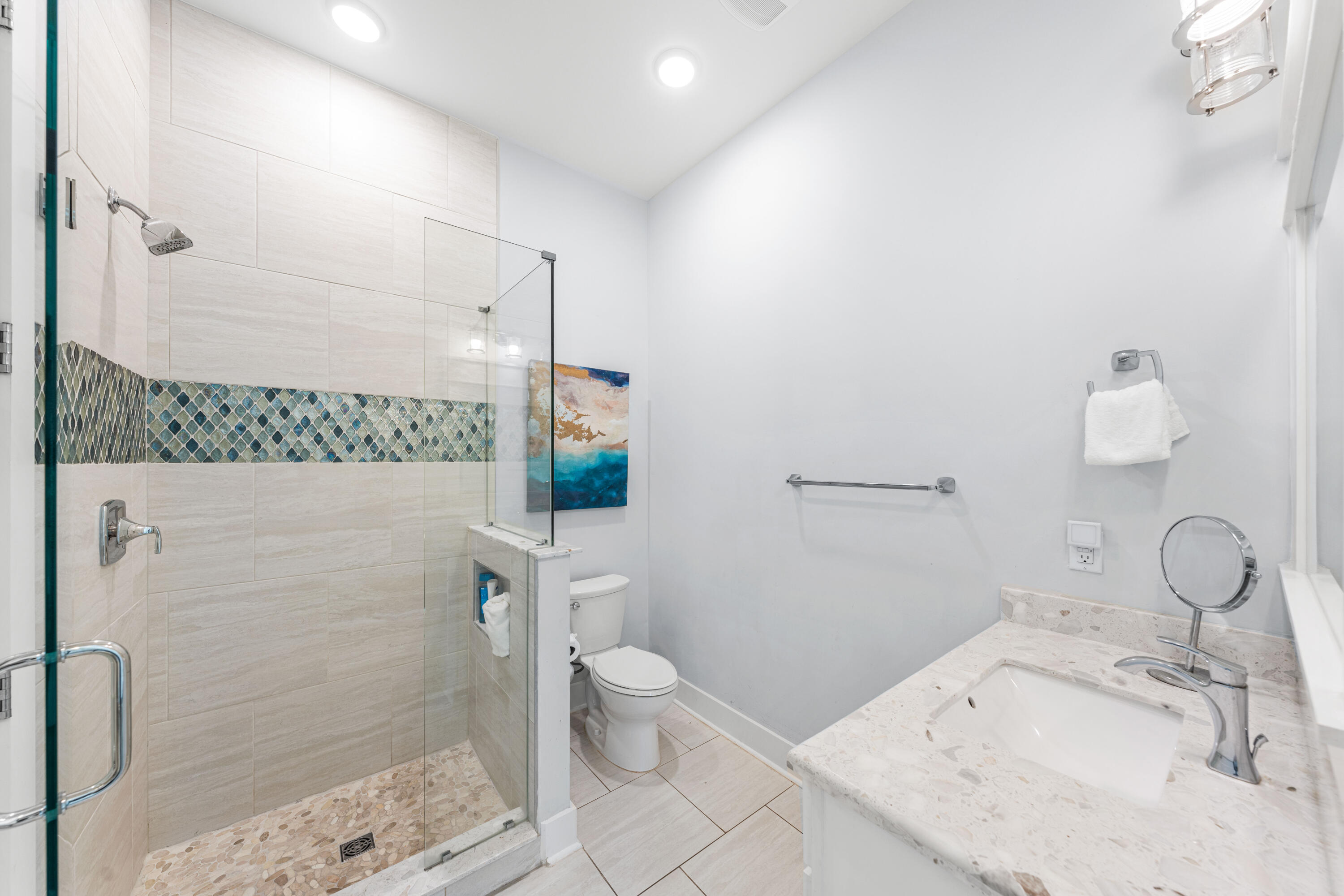 313 East Royal Fern Way Santa Rosa Beach, FL 32459 - Photo 19 of 48 a bathroom with a sink toilet and shower