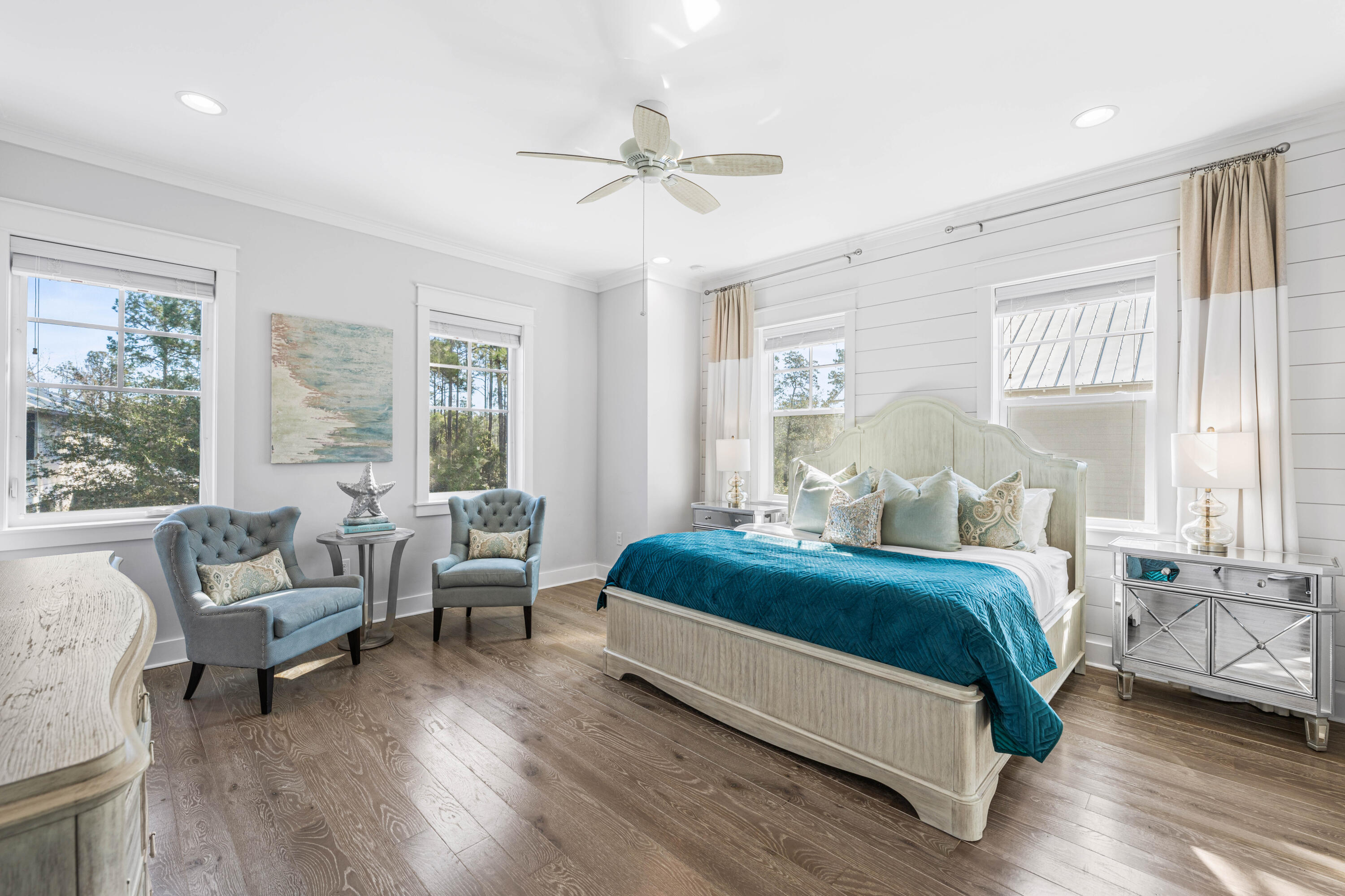 313 East Royal Fern Way Santa Rosa Beach, FL 32459 - Photo 21 of 48 a spacious bedroom with a bed and a couch