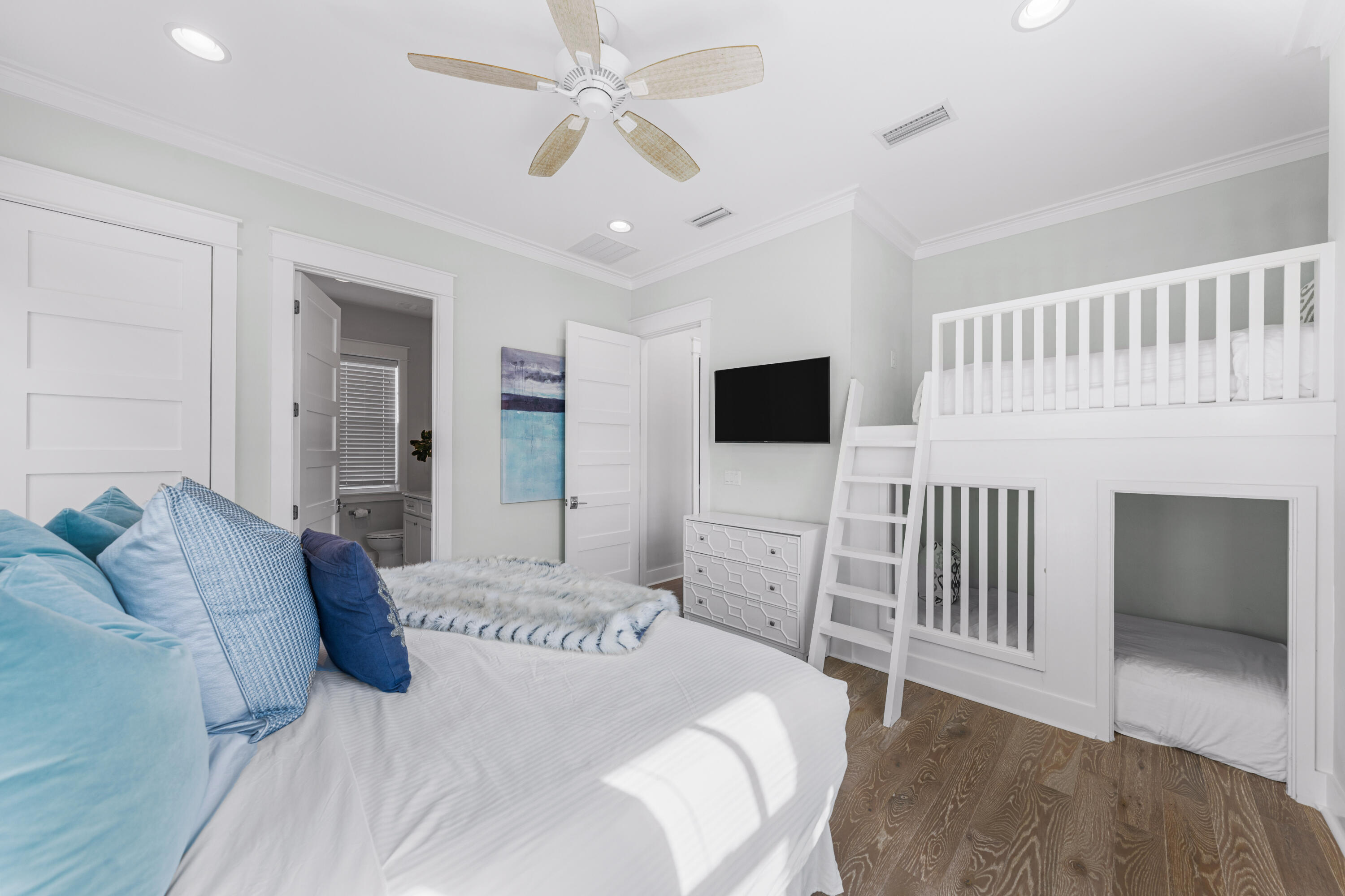 313 East Royal Fern Way Santa Rosa Beach, FL 32459 - Photo 28 of 48 a bedroom with a bed and a tv
