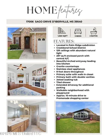 $264,000 | 17006 Sago Drive, D'Iberville, MS 39540