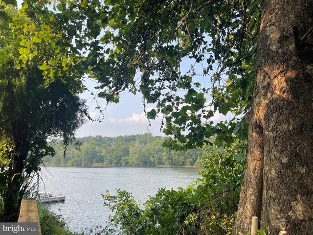 a view of lake with green space