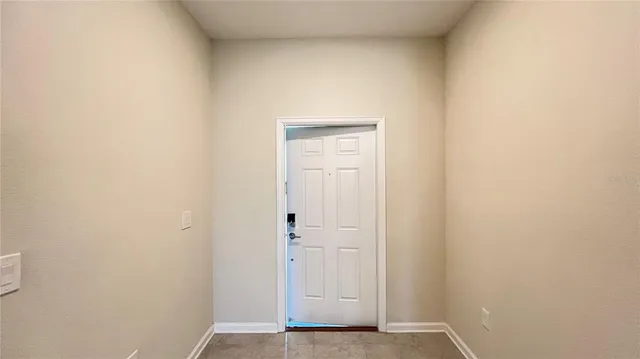 an empty room with a window