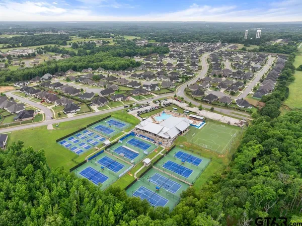 an aerial view of a city