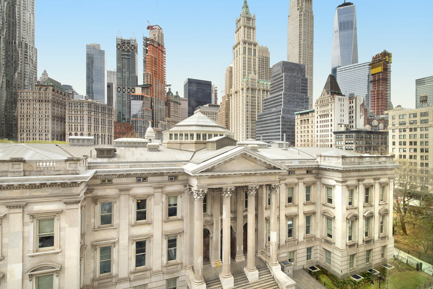 49 Chambers Street, Unit 8A Manhattan, NY 10007 - Photo 6 of 7 a view of a city with tall buildings