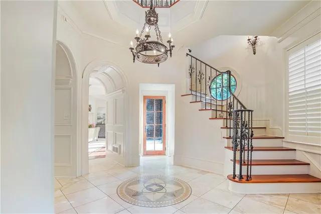 a view of front door of a couch