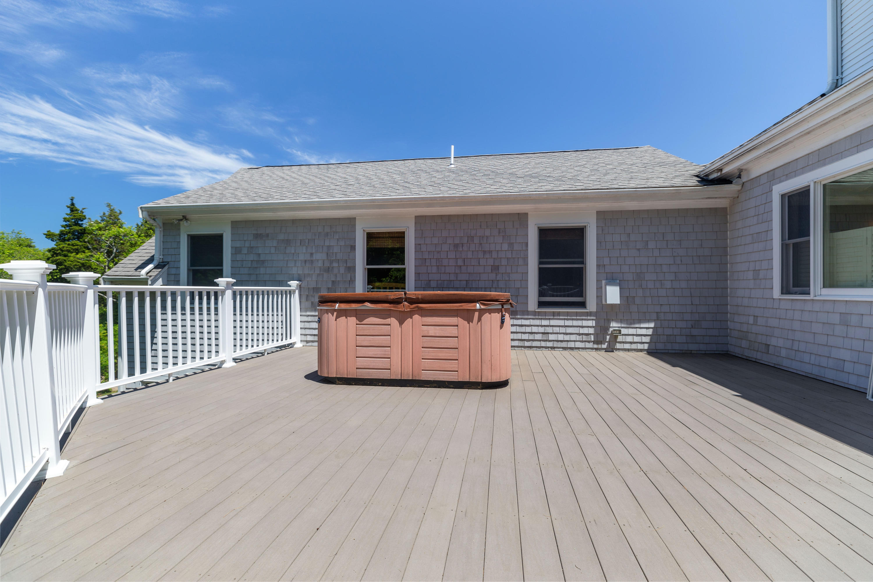 383 Commerce Road Barnstable, MA 02630 - Photo 29 of 46 Master Deck with Hot Tub and a View