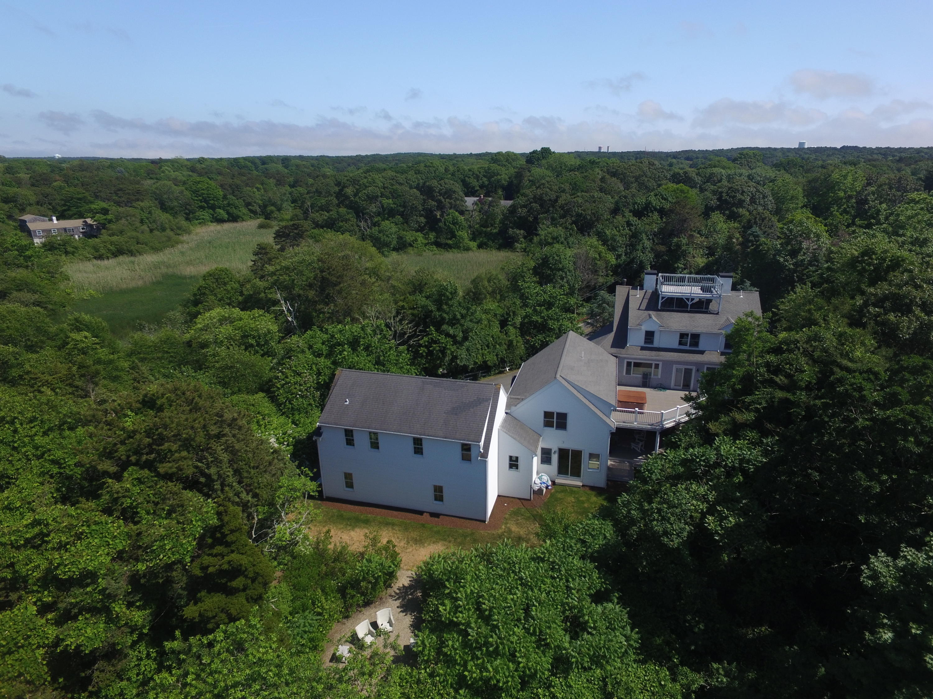 383 Commerce Road Barnstable, MA 02630 - Photo 5 of 46 Aerial Back of Home