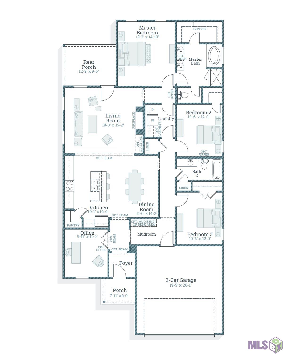 37143 Rosewind Street Prairieville, LA 70769 - Photo 6 of 6 Griffin - Floorplan