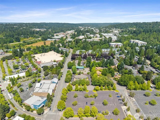 a view of city and mountain