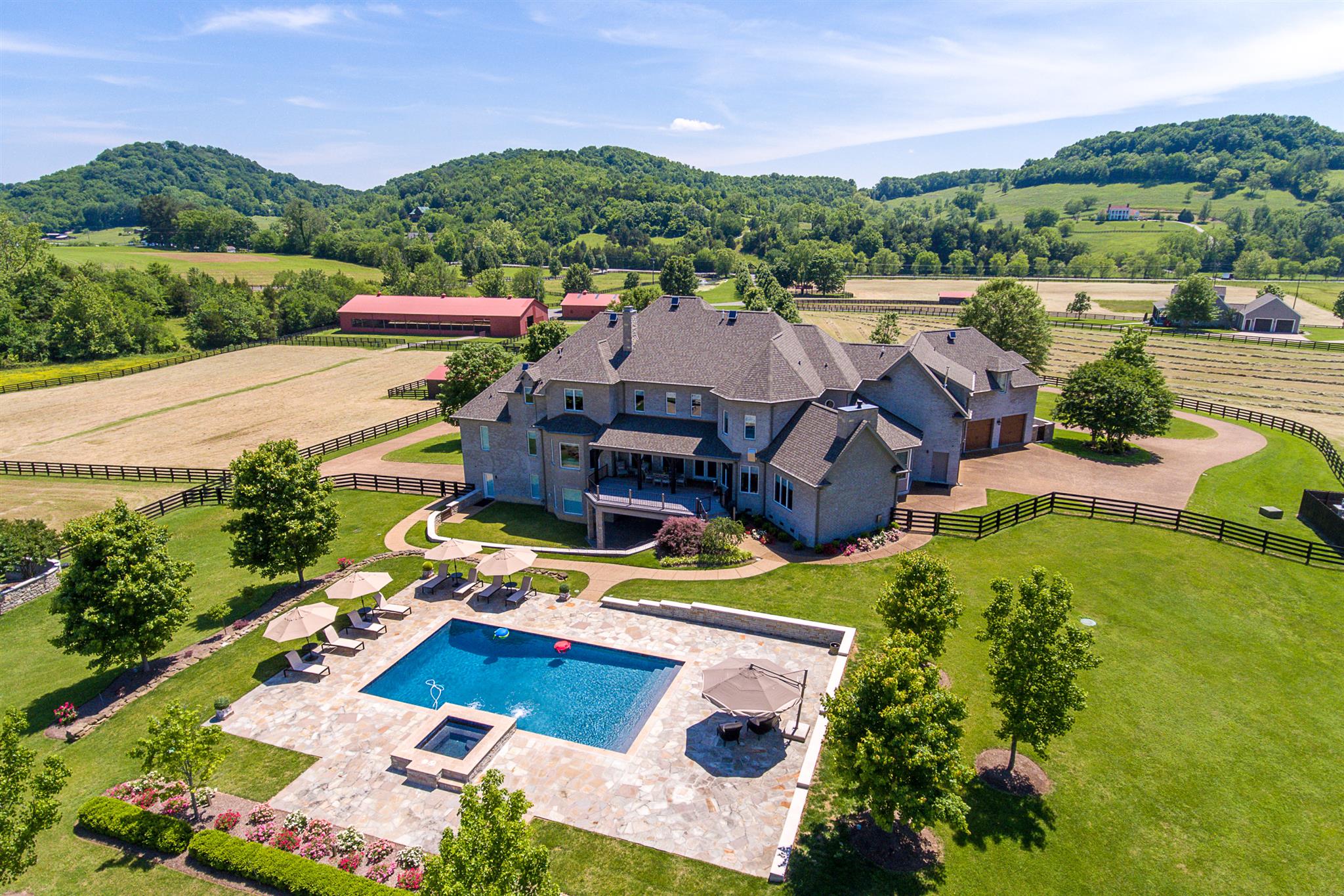 6664 Cross Keys Road College Grove, TN 37046 - Photo 2 of 29 Beautiful aerial view of the property!