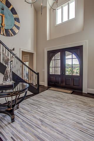 6664 Cross Keys Road College Grove, TN 37046 - Photo 5 of 29 2-story entry with fabulous chandelier & dark reclaimed like hardwood floors.