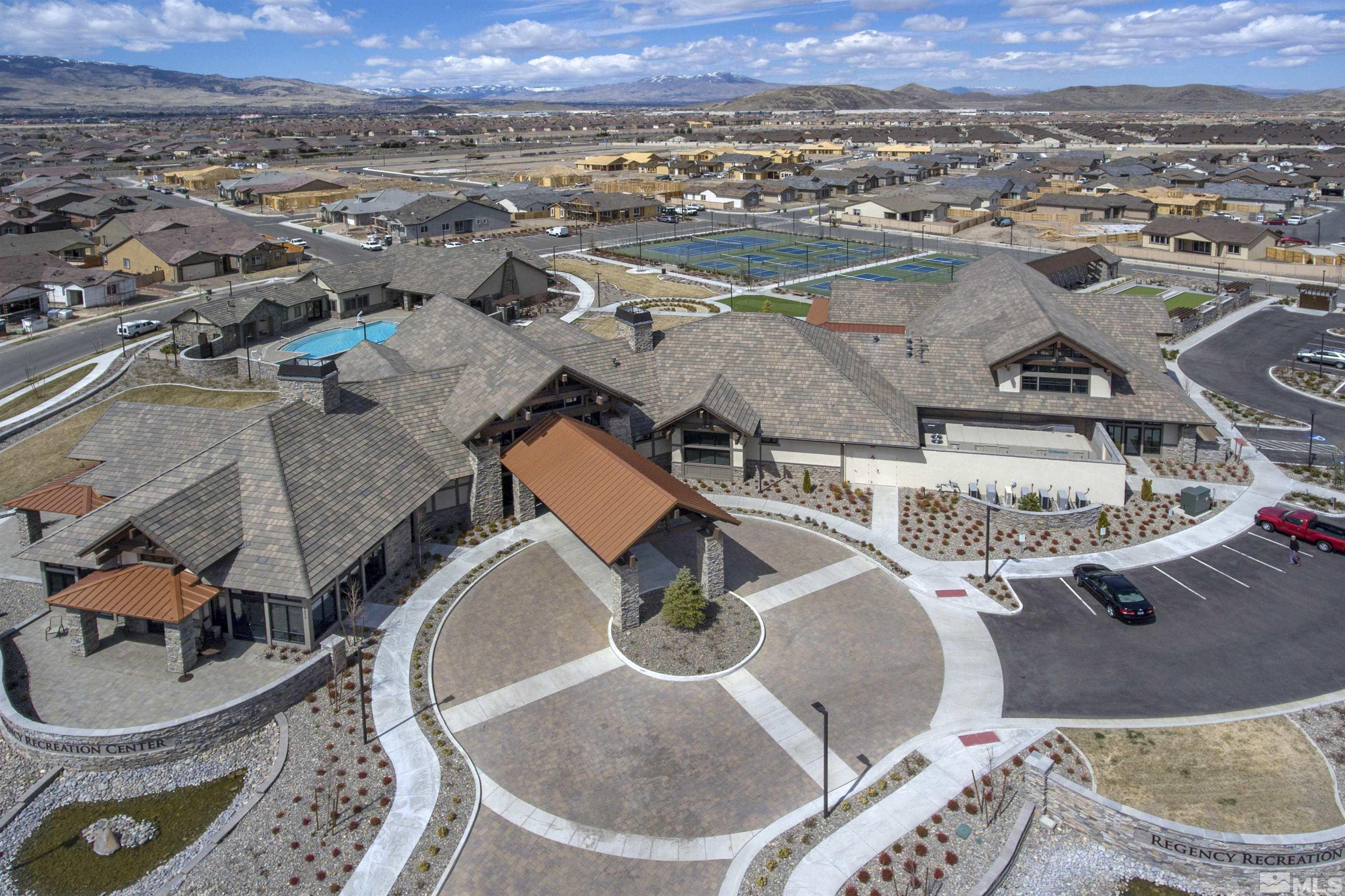 9805 Shadowless Trail Reno, NV 89521 - Photo 31 of 33 an aerial view of a house with swimming pool