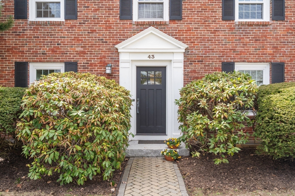 43 Palmer Road Newton, MA 02468 - Photo 32 of 40 a view of front of a house with potted plants