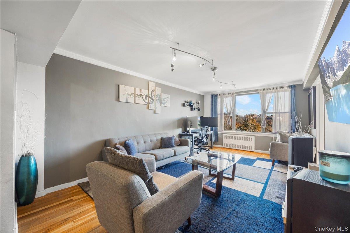 4315 Webster Avenue, Unit 5E Bronx, NY 10470 - Photo 5 of 21 a living room with furniture and wooden floor