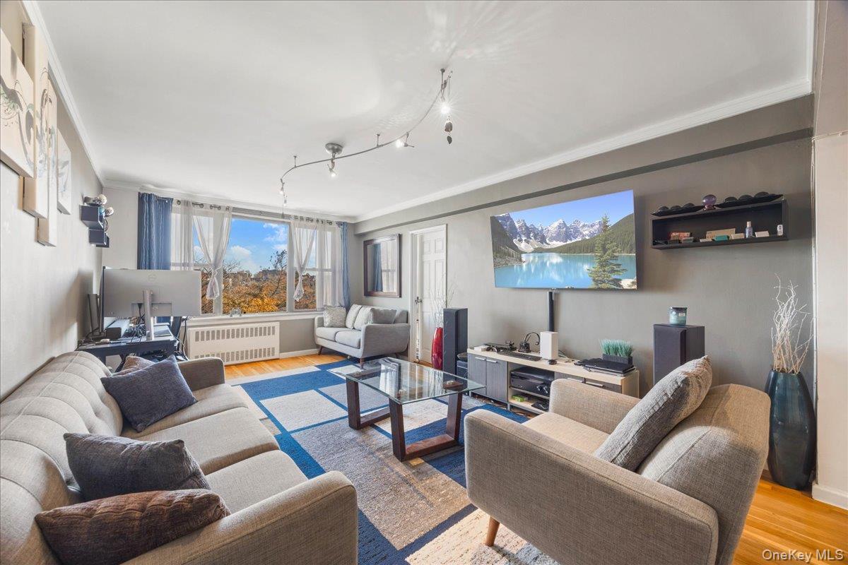 4315 Webster Avenue, Unit 5E Bronx, NY 10470 - Photo 6 of 21 a living room with furniture and a flat screen tv