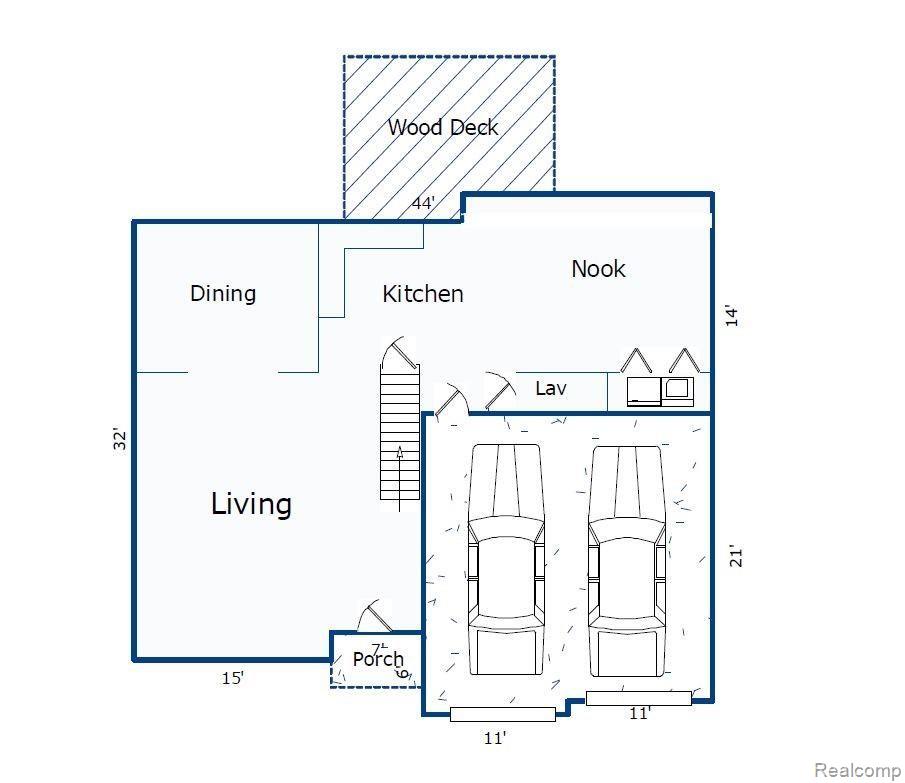 3696 North Dancer Road Dexter, MI 48130 - Photo 24 of 25 Floor Plan downstairs.JPG