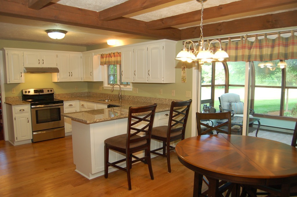 6 Schofield Road Hopkinton, MA 01748 - Photo 6 of 30 a kitchen with a table chairs and white cabinets