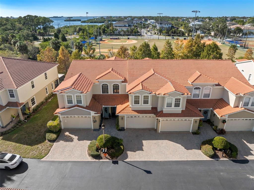 1342 Ribolla Drive Palm Harbor, FL 34683 - Photo 33 of 37 an aerial view of residential houses with outdoor space and parking