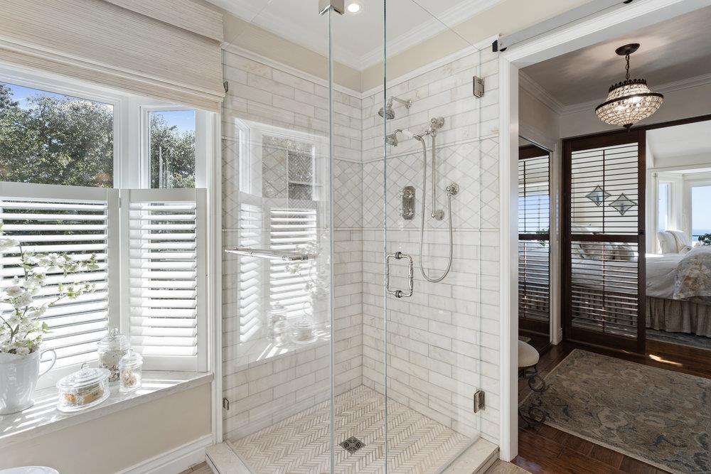 15 Mentone Road Carmel, CA 93923 - Photo 33 of 56 a bathroom with a shower and a sink